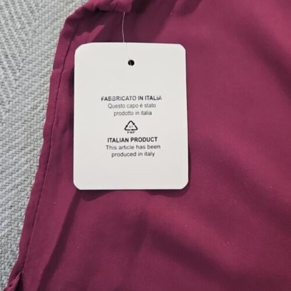 Aux Moda Italian Viscose Jumpsuit Women's Size XL Rose Red Wide Leg Loungewear - Picture 6 of 12